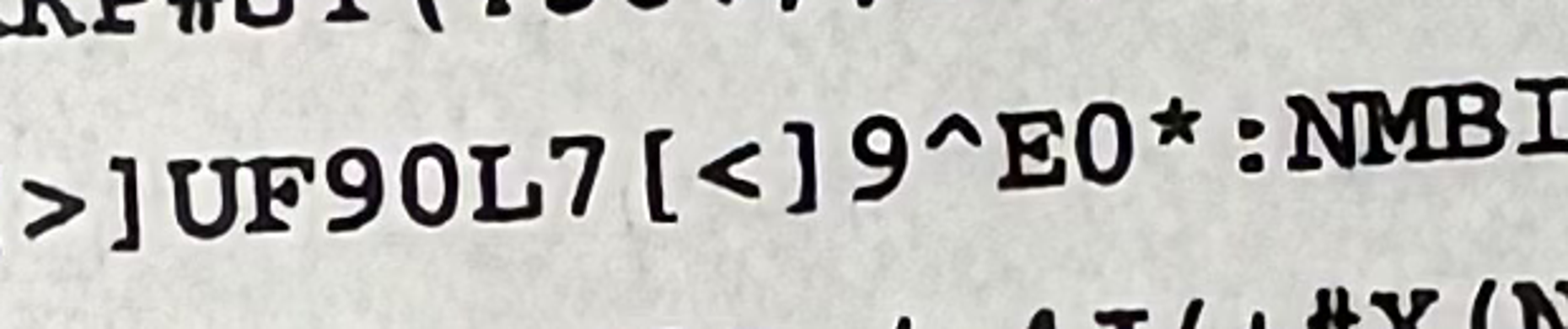 第9关模数块：UF90L7中的数字0，初始转录误作字母O